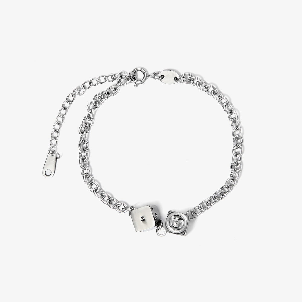 HATAS - Silver Dice Bracelet