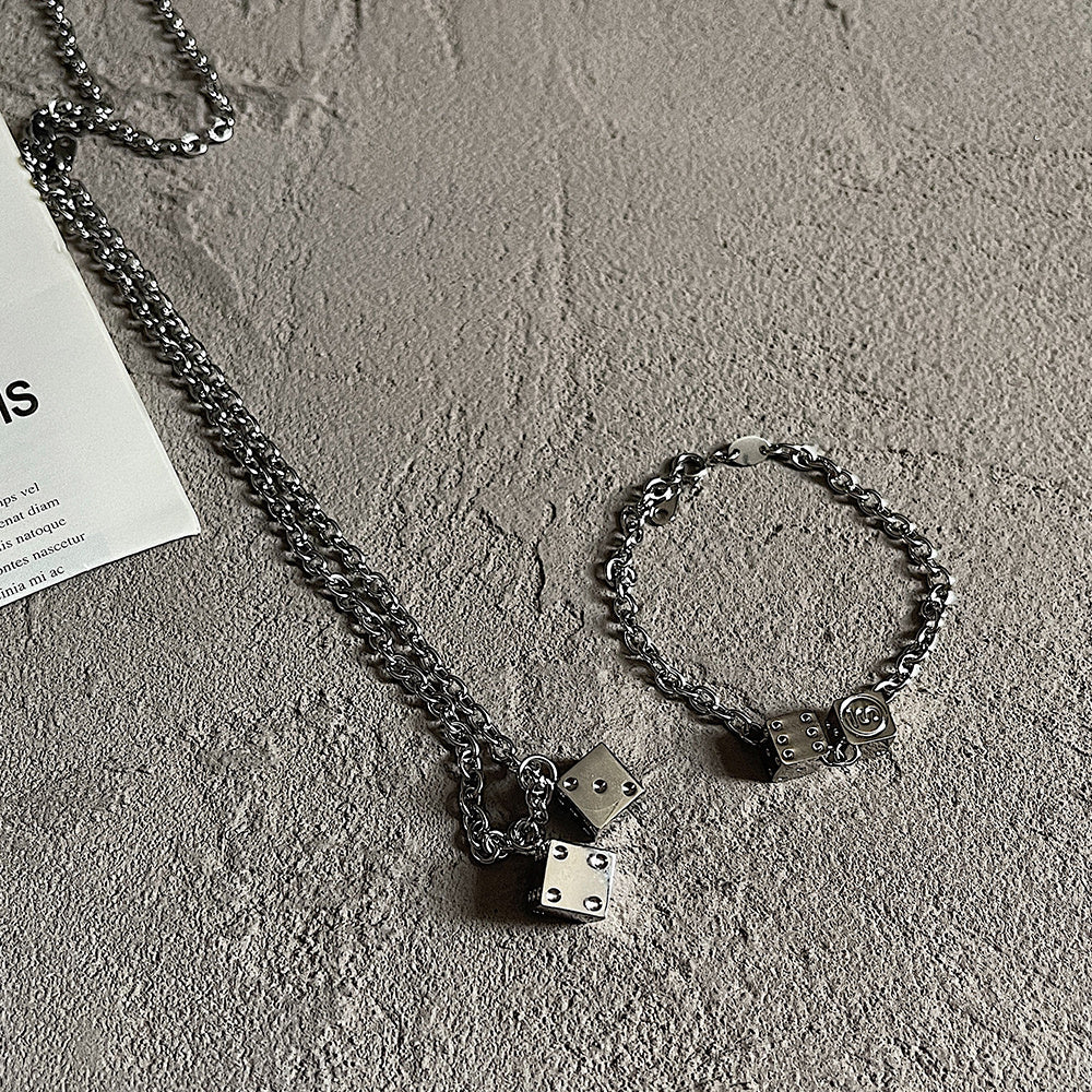 HATAS - Silver Dice Bracelet