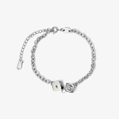 HATAS - Silver Dice Bracelet